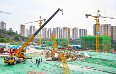 重庆2022年首次塔吊倒塌演练在渝北上演